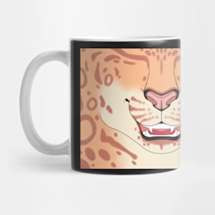 Strawberry Blonde Snow Leopard Face Mug